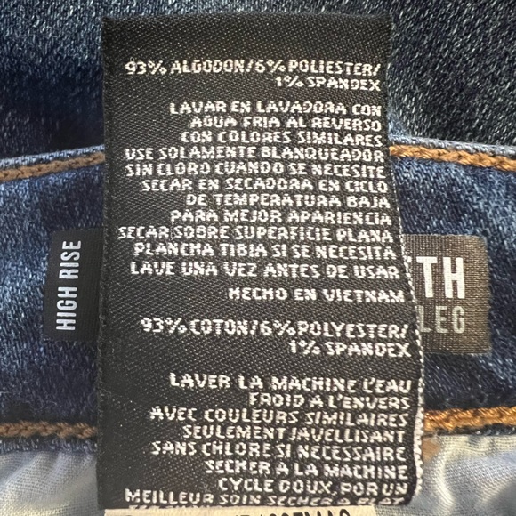 Kut from the Kloth Elizabeth High Rise Crop Straight Leg Jeans Med Wash Size 10 - Picture 5 of 5